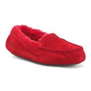 UGG Women’s Ansley Slippers Red Suede Moccasin Loafers Size 10 NEW ~ NIB!!